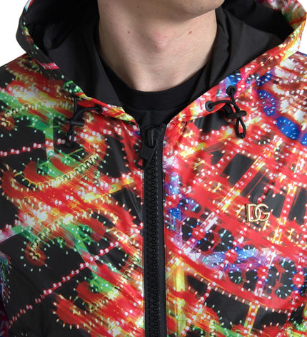 Dolce & Gabbana Multicolor Full Zip Hooded Sweater