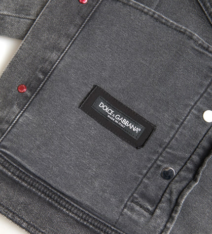 Dolce & Gabbana Elegant Gray Stretch Denim Jacket