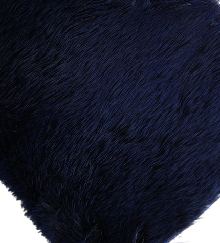 Dolce & Gabbana Exquisite Blue Mink Fur Shoulder Bag