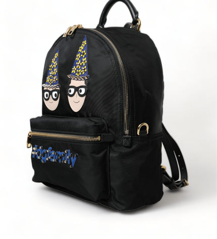 Dolce & Gabbana Elegant Black Gold Detail Backpack