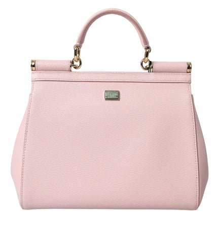 Dolce & Gabbana Chic Pink Sicily Leather Shoulder Bag