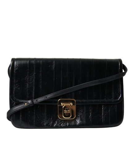 Dolce & Gabbana Elegant Eelskin Leather Shoulder Bag