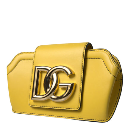 Dolce & Gabbana Exquisite Yellow Leather Eyewear Case