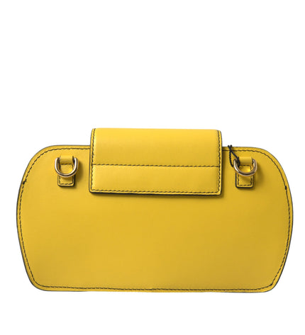 Dolce & Gabbana Exquisite Yellow Leather Eyewear Case