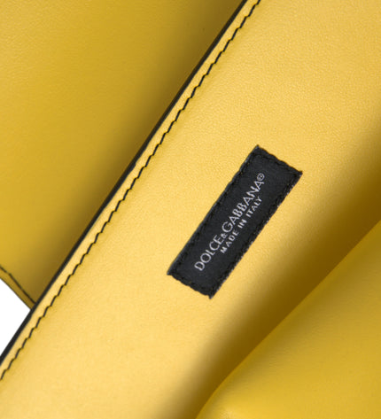 Dolce & Gabbana Exquisite Yellow Leather Eyewear Case