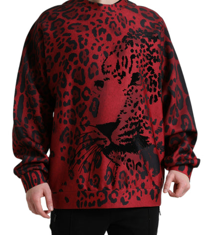 Dolce &amp; Gabbana Maglione pullover elegante con stampa leopardata