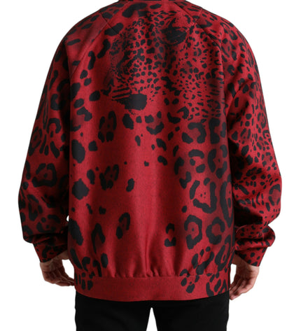 Dolce &amp; Gabbana Maglione pullover elegante con stampa leopardata