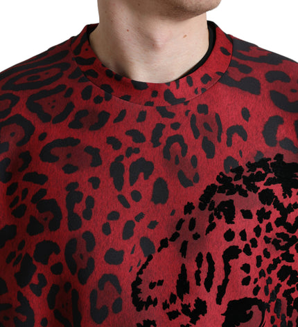 Dolce &amp; Gabbana Maglione pullover elegante con stampa leopardata