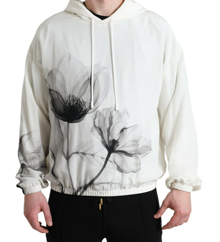 Dolce & Gabbana Elegant Floral Silk Hooded Pullover