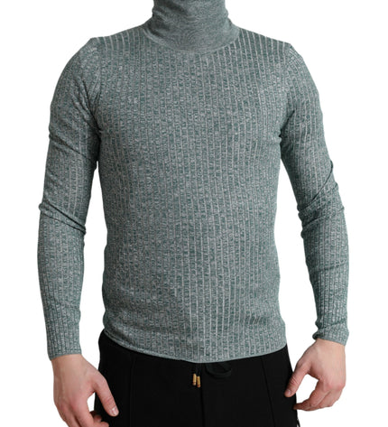 Dolce & Gabbana Elegant Green Turtleneck Pullover Sweater