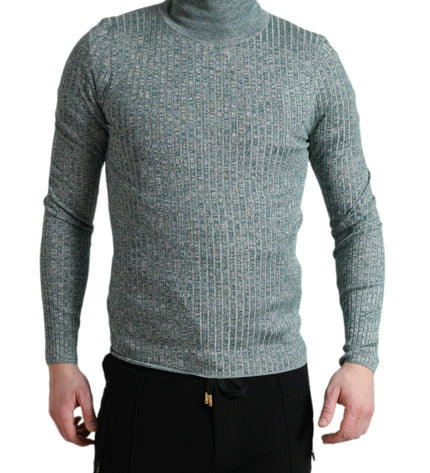 Dolce & Gabbana Elegant Green Turtleneck Pullover Sweater