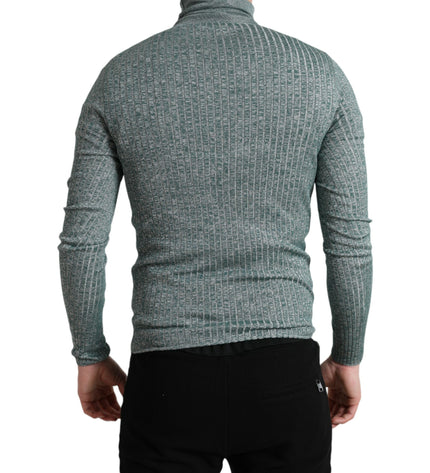 Dolce & Gabbana Elegant Green Turtleneck Pullover Sweater