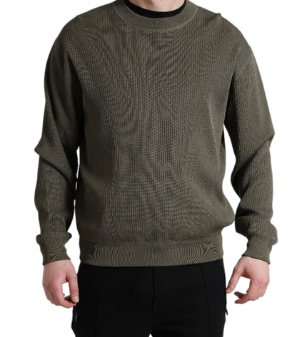 Dolce & Gabbana Elegant Green Crew Neck Sweater