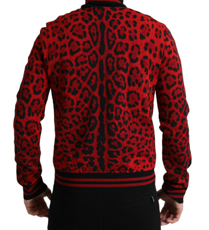 Dolce &amp; Gabbana Elegante Maglione Dolcevita Leopardato