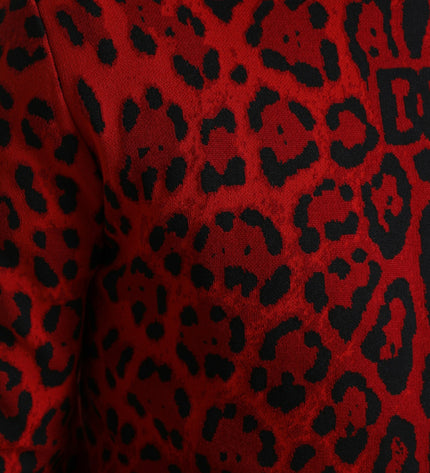 Dolce &amp; Gabbana Elegante Maglione Dolcevita Leopardato