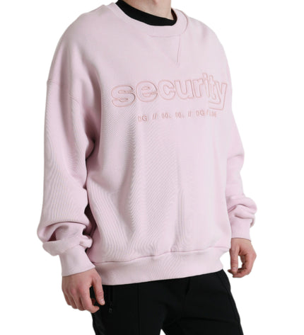 Dolce & Gabbana Elegant Pink Crew Neck Logo Sweater