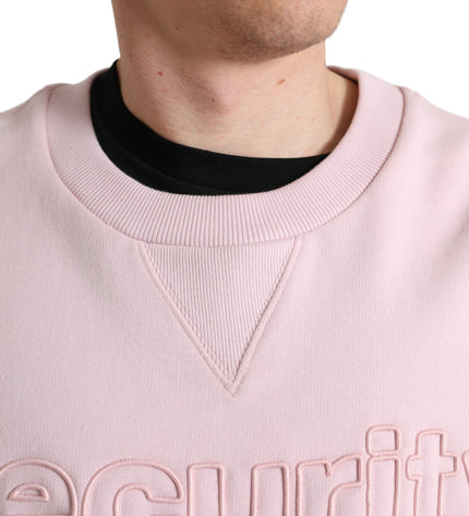 Dolce & Gabbana Elegant Pink Crew Neck Logo Sweater