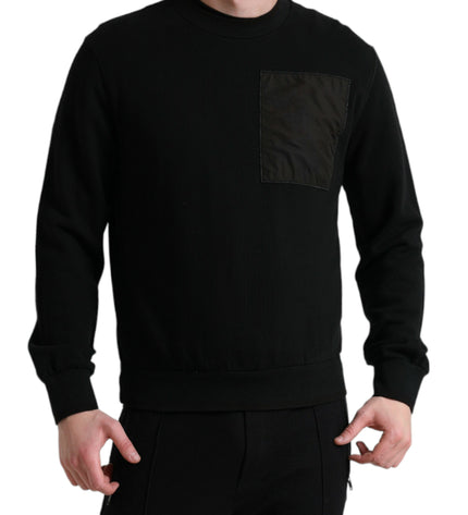 Dolce & Gabbana Elegant Crew Neck Cotton Blend Sweater