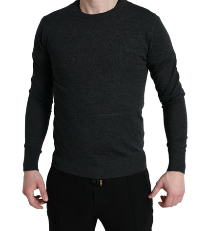 Dolce & Gabbana Elegant Gray Wool Pullover Sweater