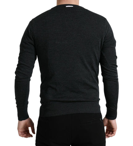 Dolce & Gabbana Elegant Gray Wool Pullover Sweater