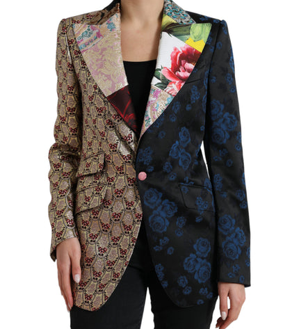 Dolce & Gabbana Elegant Multicolor Patchwork Blazer