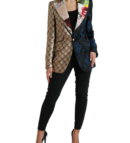 Dolce &amp; Gabbana Elegante Blazer Patchwork Multicolor