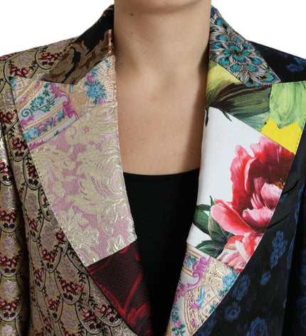 Dolce &amp; Gabbana Elegante Blazer Patchwork Multicolor