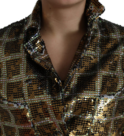 Dolce & Gabbana Multicolor Sequined Cropped Jacket