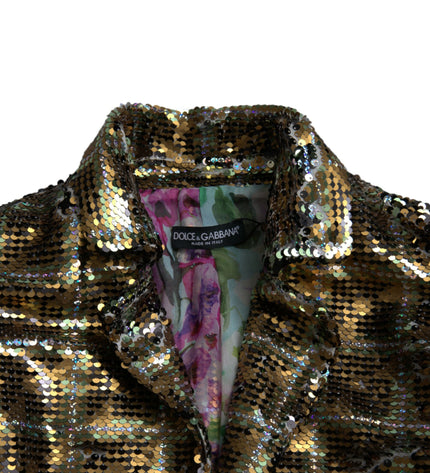 Dolce & Gabbana Multicolor Sequined Cropped Jacket