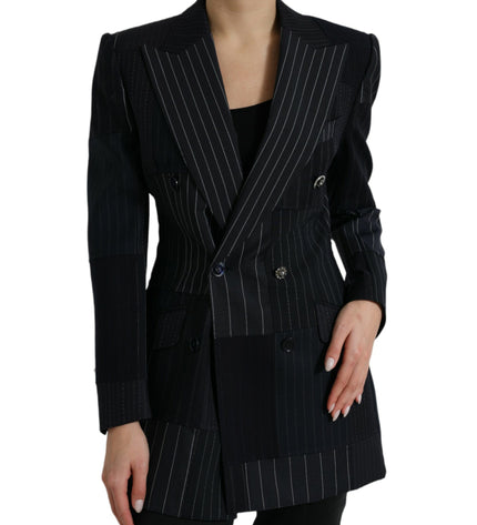 Dolce & Gabbana Elegant Striped Virgin Wool Blazer