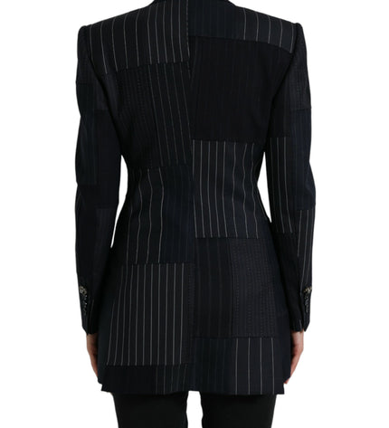 Dolce &amp; Gabbana Blazer Elegante in Lana Vergine a Righe