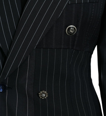 Dolce & Gabbana Elegant Striped Virgin Wool Blazer