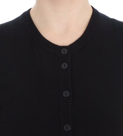 Dolce & Gabbana Elegant Black Wool Cardigan Sweater