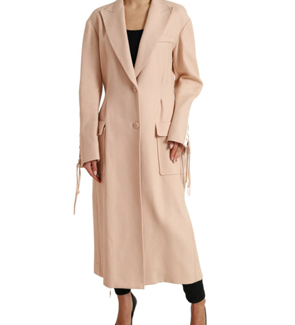 Dolce & Gabbana Elegant Beige Single-Breasted Trench Coat