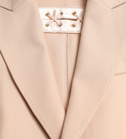 Dolce & Gabbana Elegant Beige Single-Breasted Trench Coat