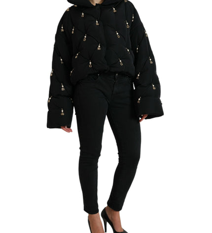 Dolce & Gabbana Elegant Quilted Jacket with Pearl Embellishment