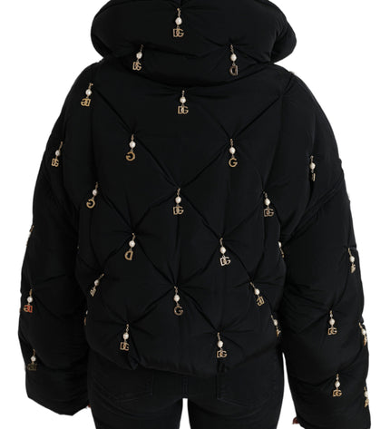 Dolce & Gabbana Elegant Quilted Jacket with Pearl Embellishment