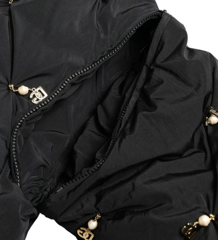 Dolce & Gabbana Elegant Quilted Jacket with Pearl Embellishment