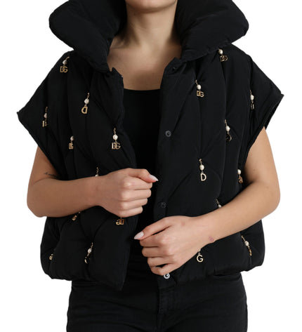 Dolce & Gabbana Elegant Quilted Jacket with Pearl Embellishment