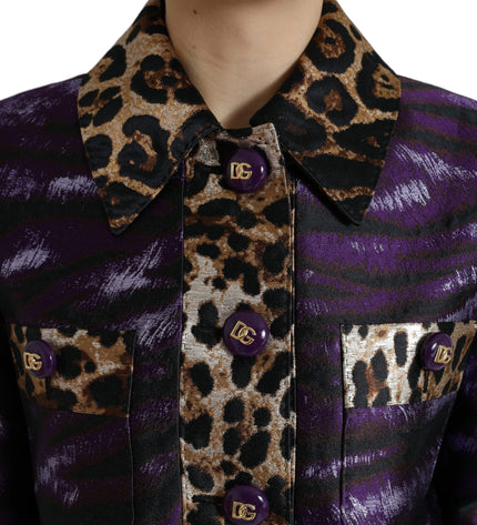 Dolce & Gabbana Exquisite Jacquard Trench With Tiger Motif