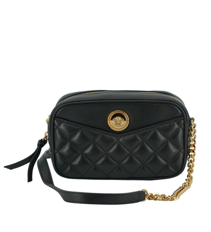 Borsa a tracolla Versace elegante piccola in pelle nera