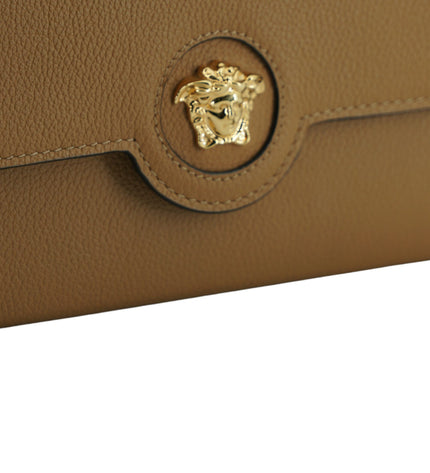 Versace Elegant Calf Leather Wallet with Medusa Logo