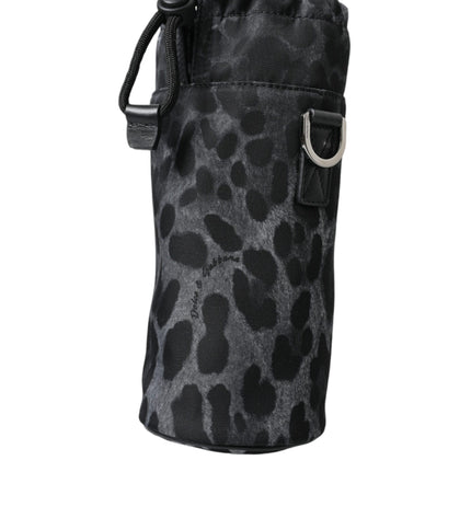 Dolce & Gabbana Chic Leopard Print Round Bottle Cage