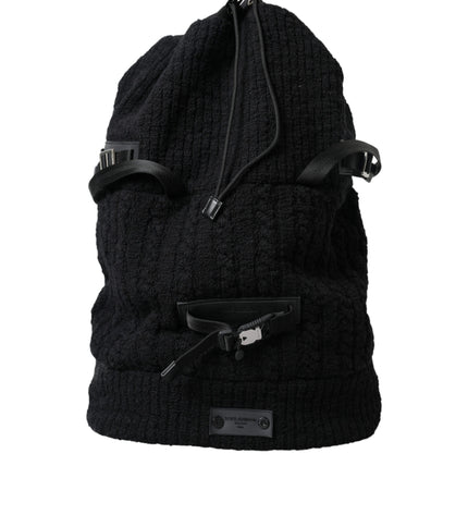 Dolce & Gabbana Elegant Tricot Wool-Blend Backpack in Black