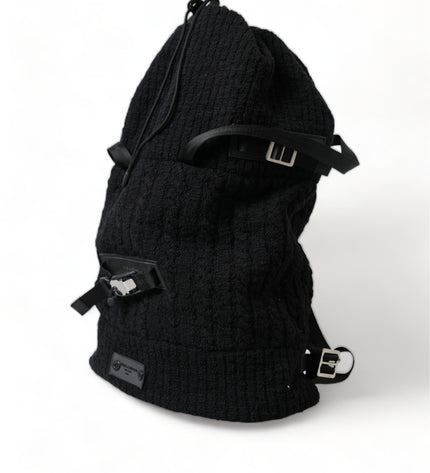 Dolce & Gabbana Elegant Tricot Wool-Blend Backpack in Black