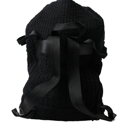 Dolce & Gabbana Elegant Tricot Wool-Blend Backpack in Black