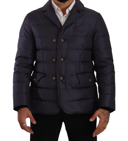 Dolce & Gabbana Elegant Dark Blue Silk Blend Jacket