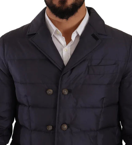 Dolce & Gabbana Elegant Dark Blue Silk Blend Jacket