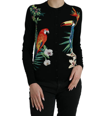 Dolce & Gabbana Elegant Wool Silk Printed Cardigan Sweater