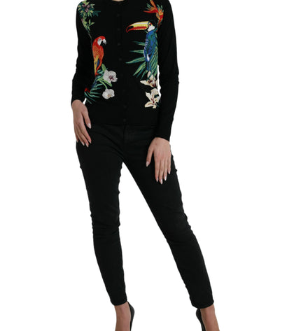 Dolce & Gabbana Elegant Wool Silk Printed Cardigan Sweater